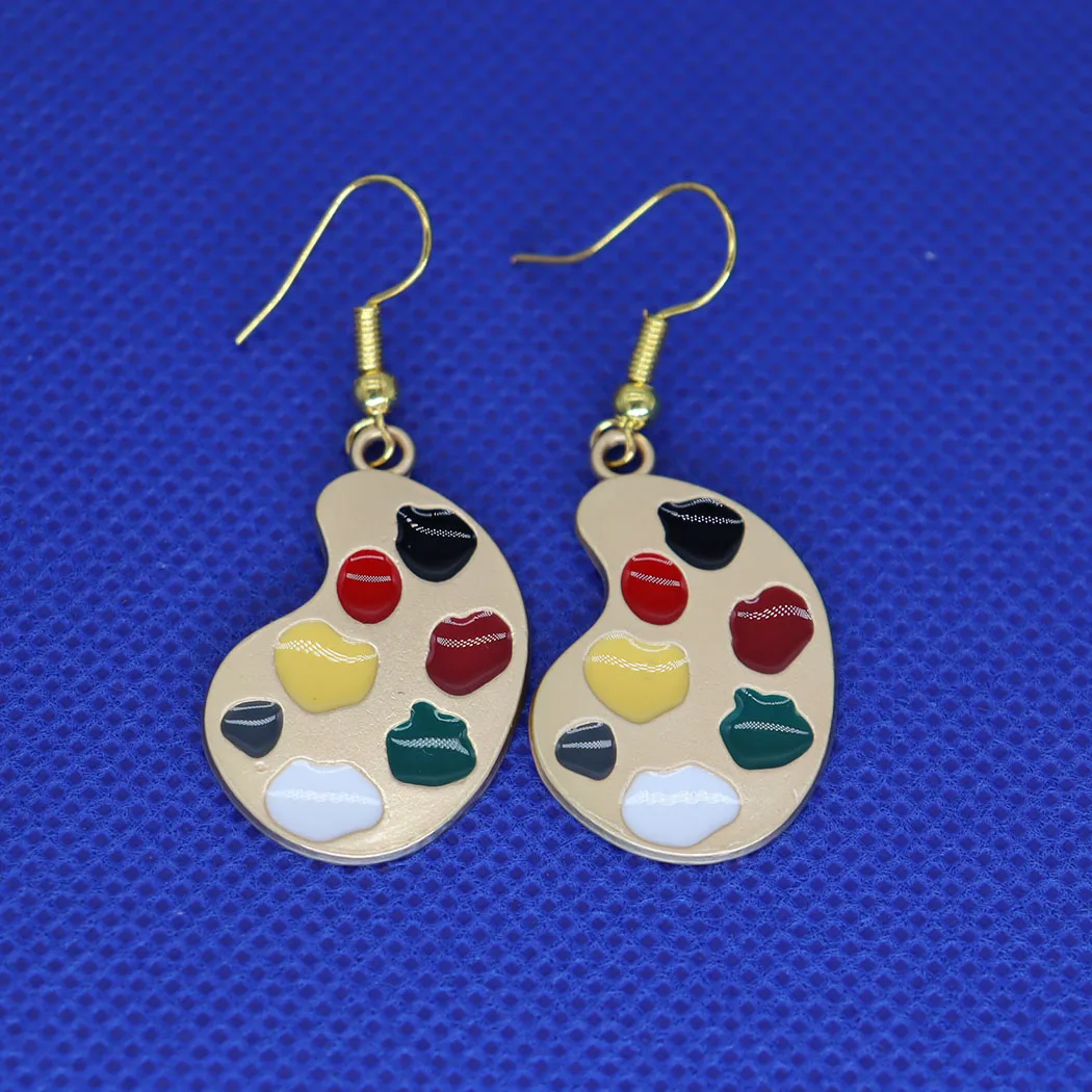 New style fashionable alloy drawing board brush pendant earrings for women, featuring unique hip-hop style, great as personal ac