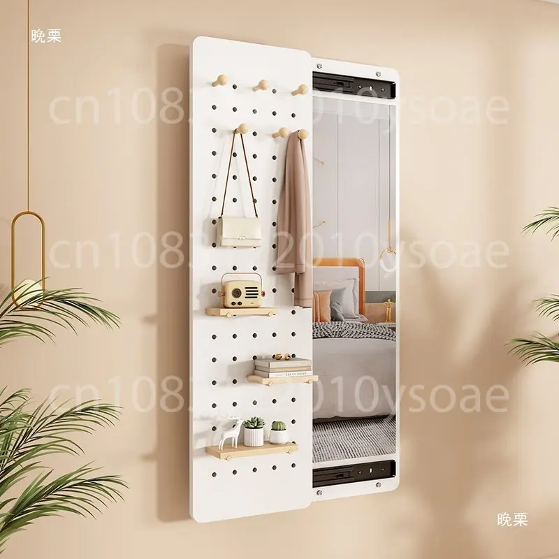 

Зеркало в полный рост без перфорации, настенное подвесное, закрытые головные уборы, входное зеркало для сумки, настенное зеркало в полный рост.