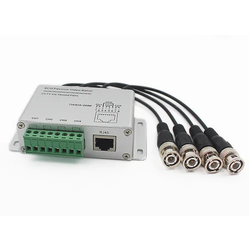 Imagen 2 del producto Transceptor pasivo HD CVI/TVI/AHD de 8 canales, adaptador Balun de vídeo de 8 canales, transmisor BNC a UTP Cat5/5e/6, Cable 720P 1080P