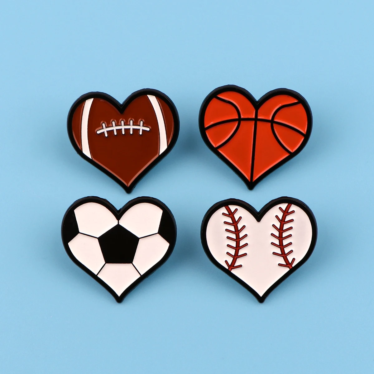 Balls Enamel Pin Football Brooch Pines Men Lapel Pins Badge on Backpack Clothing Accessories Fashion Jewelry Friends Gifts