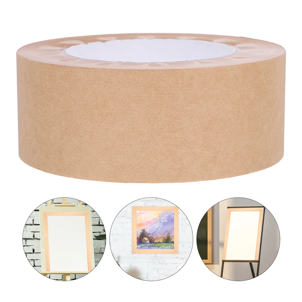 2PCS Watercolor Painting Tape 48mm Sealing Supplies Kraft Paper Artwork Framing Mounting Easy Application Length