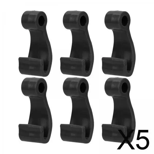 Black Nylon Kayak Bungee Hooks J Shape Design for Boat Fender Hook Canoe Repair Outdoors Kayaking