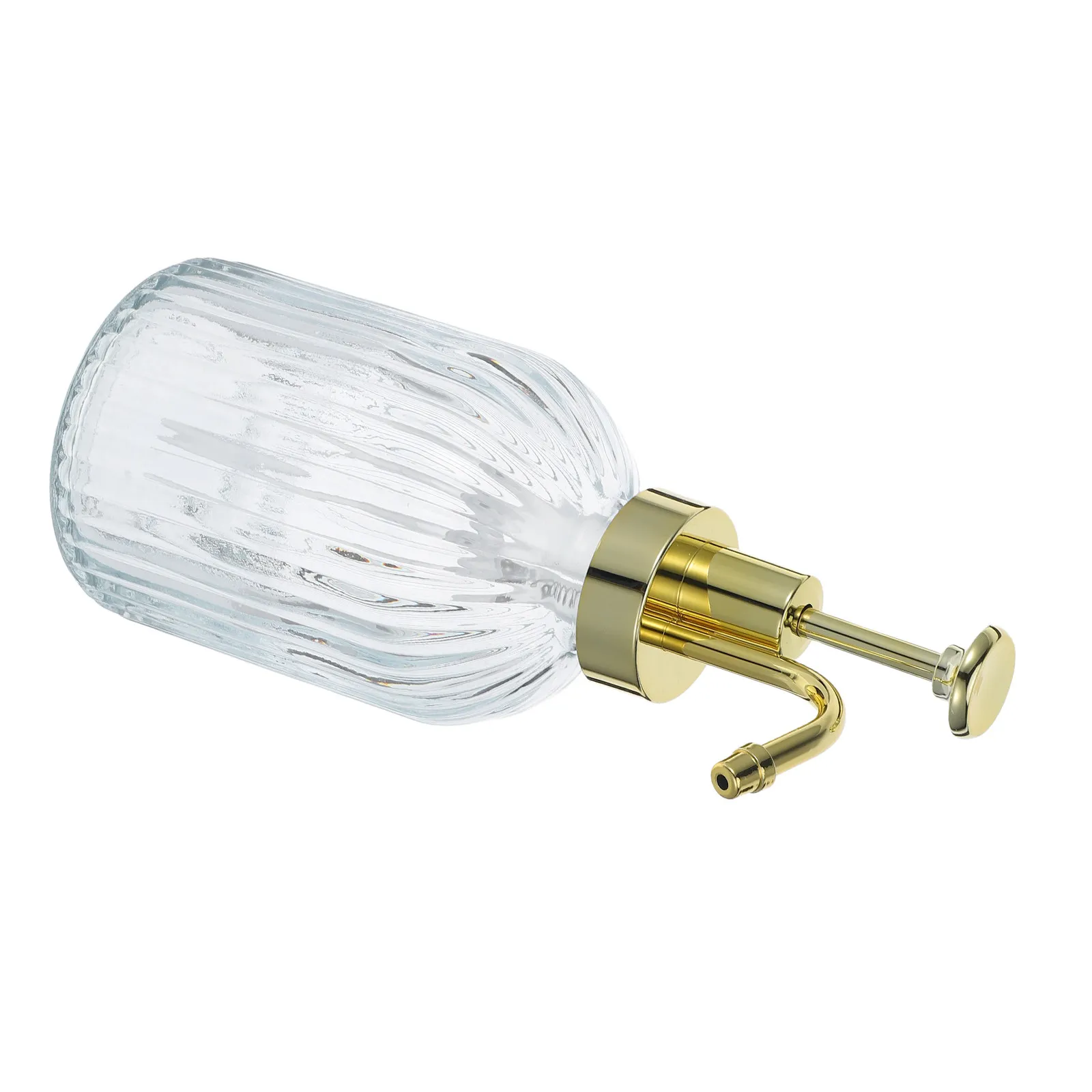 350Ml Glass Dispenser Pump Multifunctional Soap Lotion Handwash Bottle Kitchen Bathroom Transparent Dish and Hand Soap Dispenser