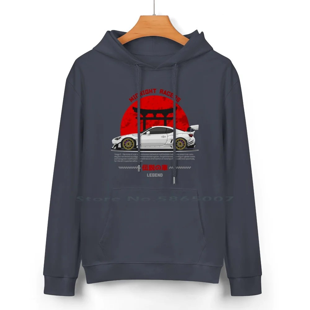 Midnight Racer White Gt 86 Jdm Pure Cotton Hoodie Sweater 24 Colors Brz Frs Stance Gt86 Gt86 Stance Gt86 Jdm Jdm Gt86 Gt86