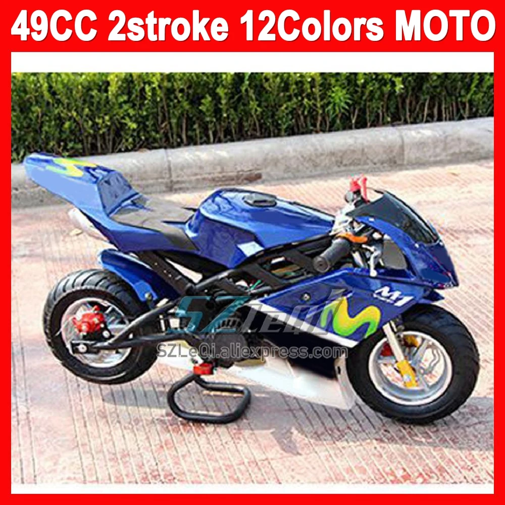 49/50 CC Adult Mini Motorcycle 2 Stroke Mountain Gasoline Scooter ATV off-road Superbike Small Buggy Moto Bike Racing Motorbike