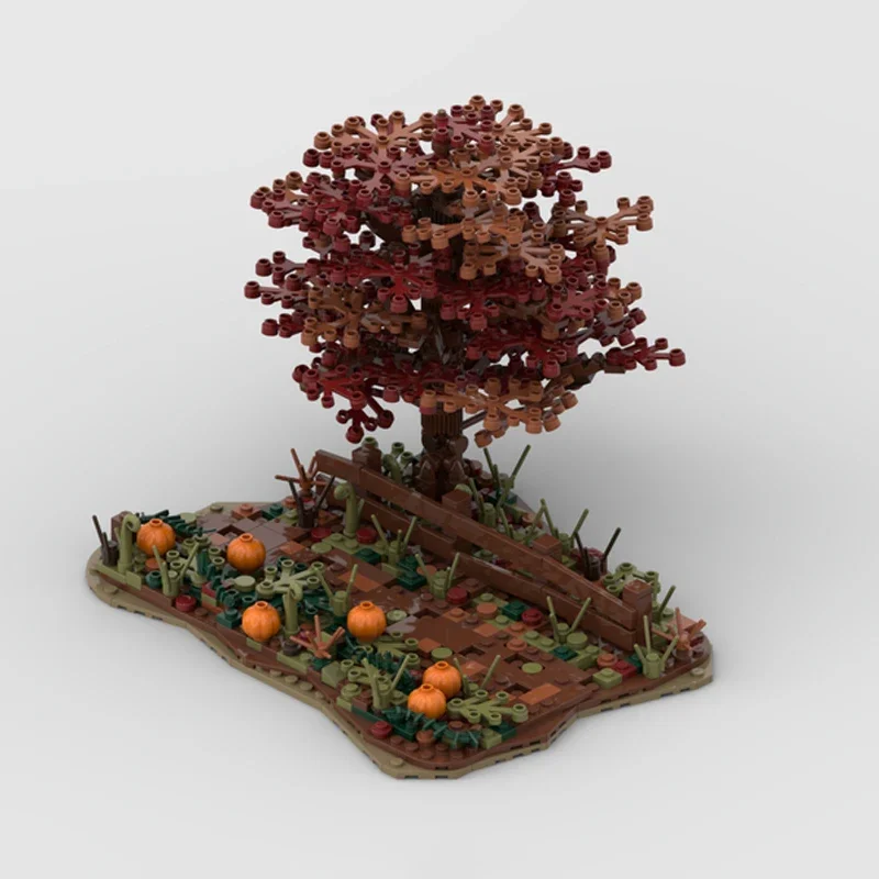 Bloques de construcción MOC, juguetes de ensamblaje, paisaje otoñal, 549 modelos, un regalo creativo para todos los entusiastas de la arquitectura