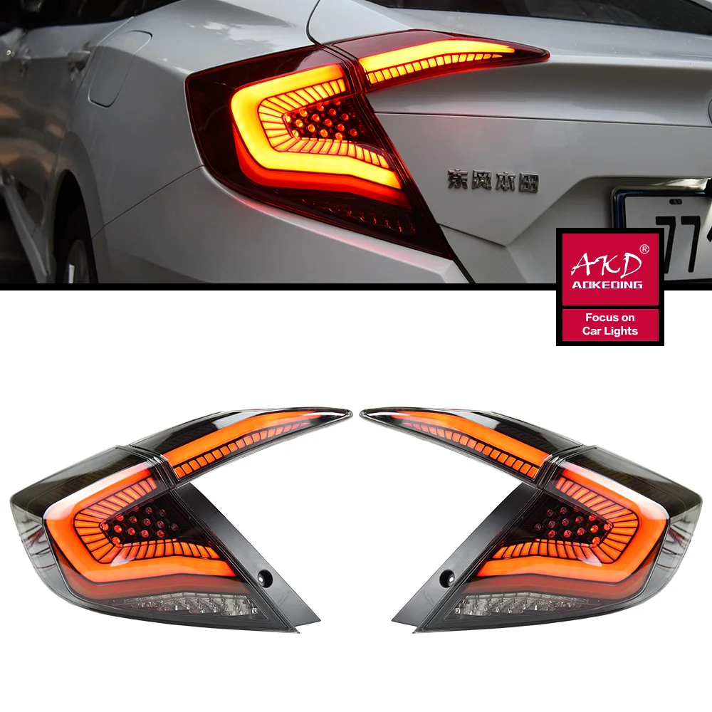 AKD car cars Tail lights For  sedan parts 10th 2017 LED Car Tail lights Taillight Rear Lamp