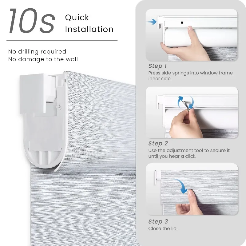 Drill-free tool smart Alexei compatible remote control anti-light privacy wireless electric roller shutter window
