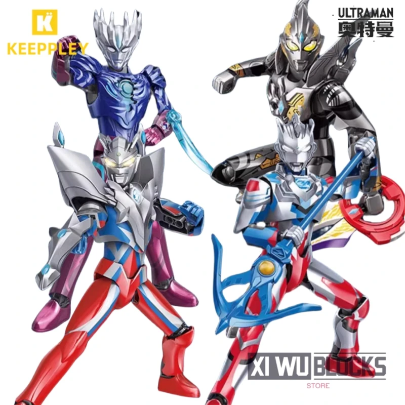 

Keeppley Ultraman Zero Super Armor Building Block People Dazzle The Light Armor Подвижная модель игрушки украшения подарки