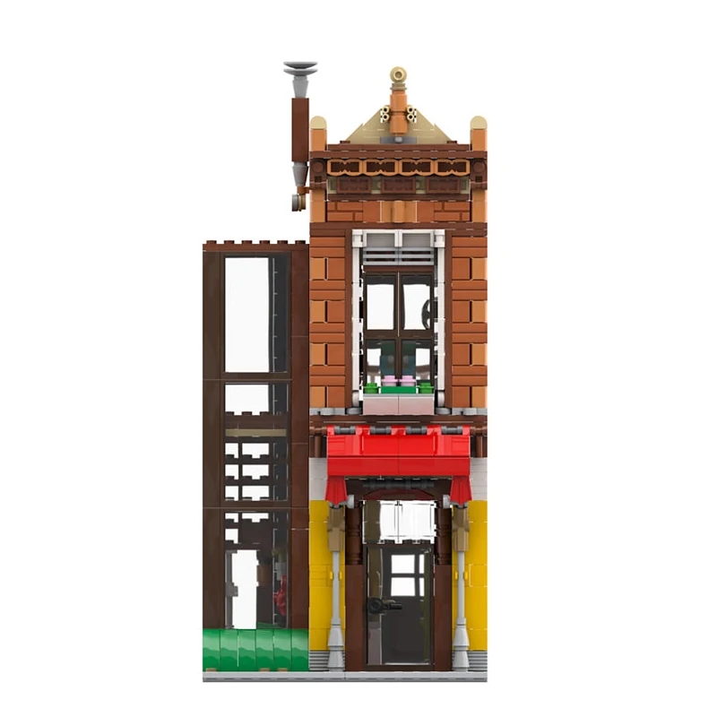 942 PCS House Street Travel Agency MOC Aanpassen Modulair bouwsteen Creatief ontwerp Educatief DIY Jongensspeelgoed Verjaardagscadeau