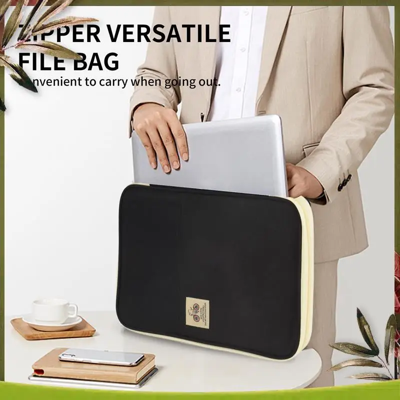 

New-A4 Document Storage Bag Waterproof Oxford Cloth Multifunctional Business Organizer Bag File Folder Stationery Organizer Zipp