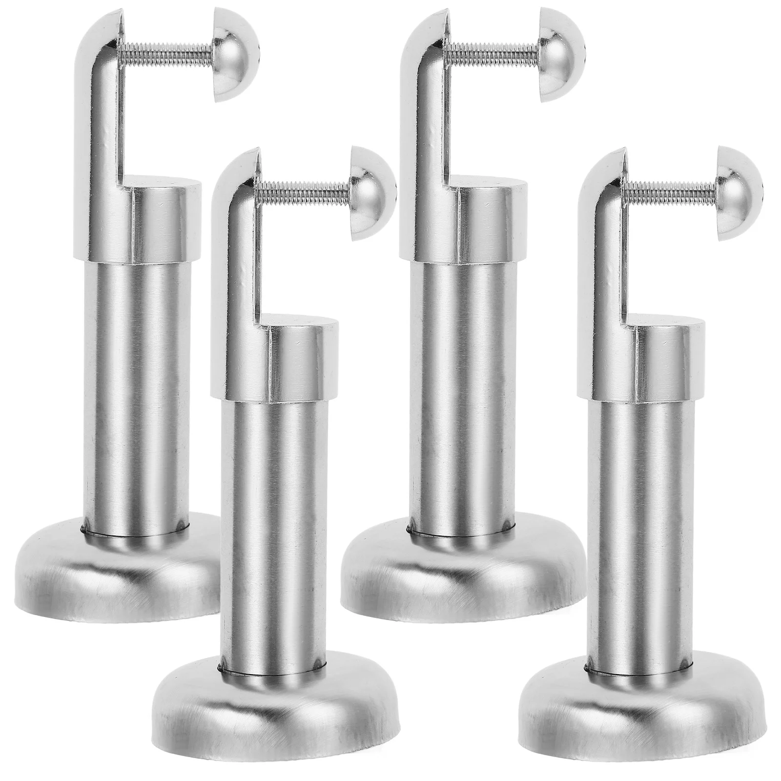 4 Stück Edelstahl-Toiletten-Trennfuß, starke Tragfähigkeit, Stützfuß für WC-Trennwand, Hardware-Zubehör