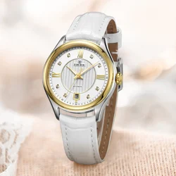 EBOHR reloj mecánico de lujo para mujer con espejo de zafiro 316L S, acero luminoso, perfecto para moda urbana e independiente