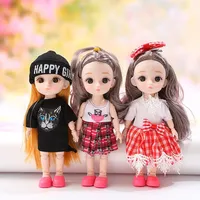 16cm BJD Doll 1/12 with Clothes and Shoes DIY Movable 13 Joints Fashion Cute Princess Figure Girl Gift Child Toys