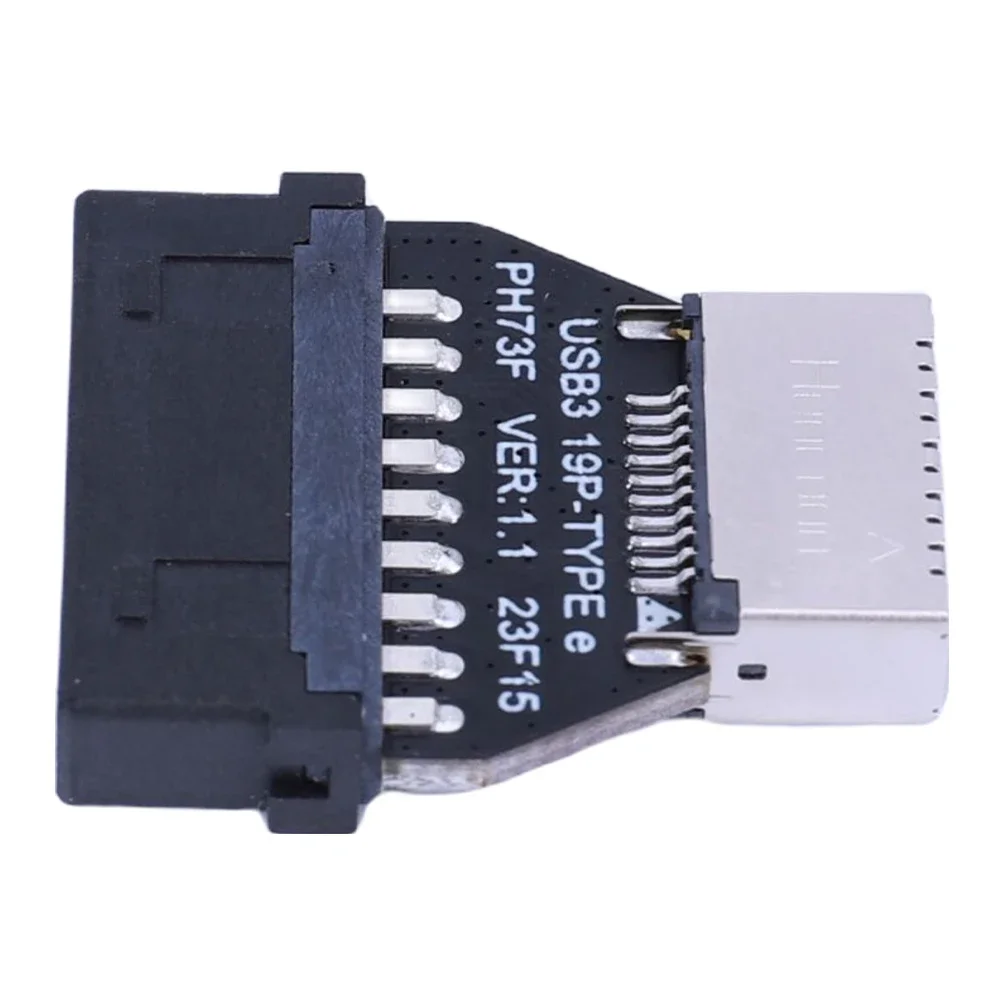 USB 3.0 Internal Header To Type E Adapter 20pin/19pin A-Key Front Panel 90 Degree Adapter for Type C Computer Motherboard