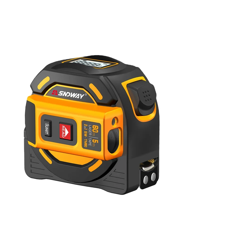 

2025 SNDWAY SW-TM60 New Laser Distance Meter Tape Rangefinder Multi Function Self-Locking Hand Tool Device