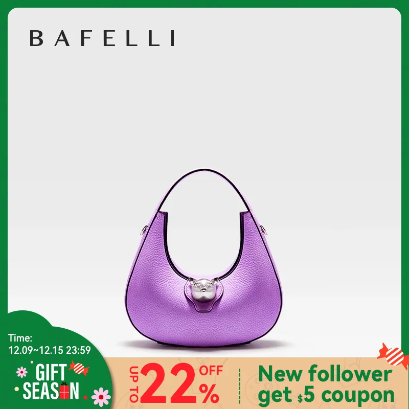 BAFELLI 2024 WOMEN\'S BAG LUXURY BRAND GENUINE LEATHER CAT FASHION FEMALE TRENDING ORIGINAL PURSE DESIGNER LADY SHOULDER HANDBAGS