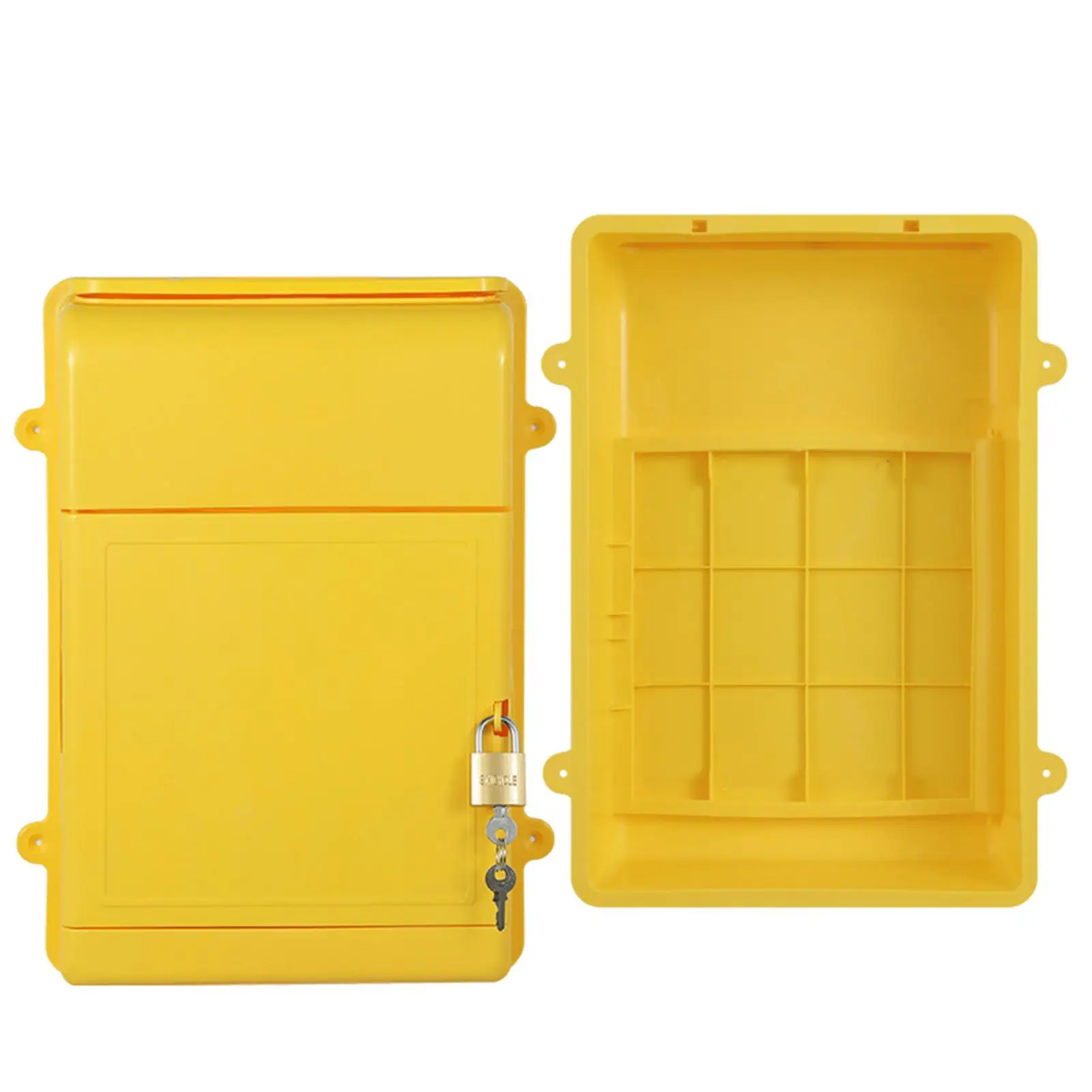 Wall Mounted Mailbox Plastic Donation Suggestion Box Large Secure Drop Organizer for Home Office Exterior