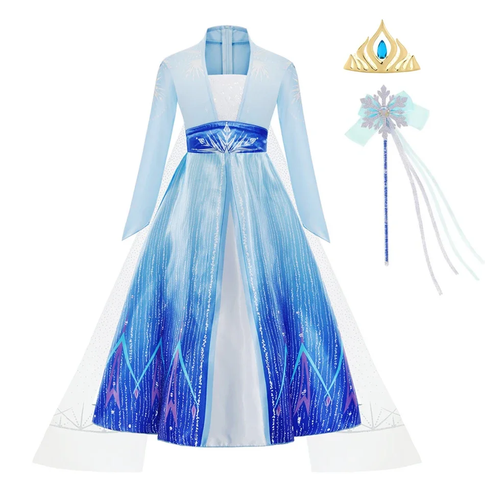 Mädchen Elsa Kleid Halloween Kinder Anna Kostüm Mädchen Leistung Prinzessin Kleid Cosplay Kleider