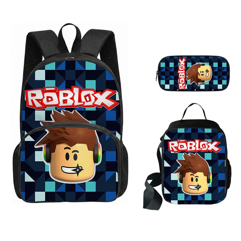 

Roblox New Children's School Bag 3-piece Set Fashionable Children's School Bag Large Capacity Lightweight Student Backpack