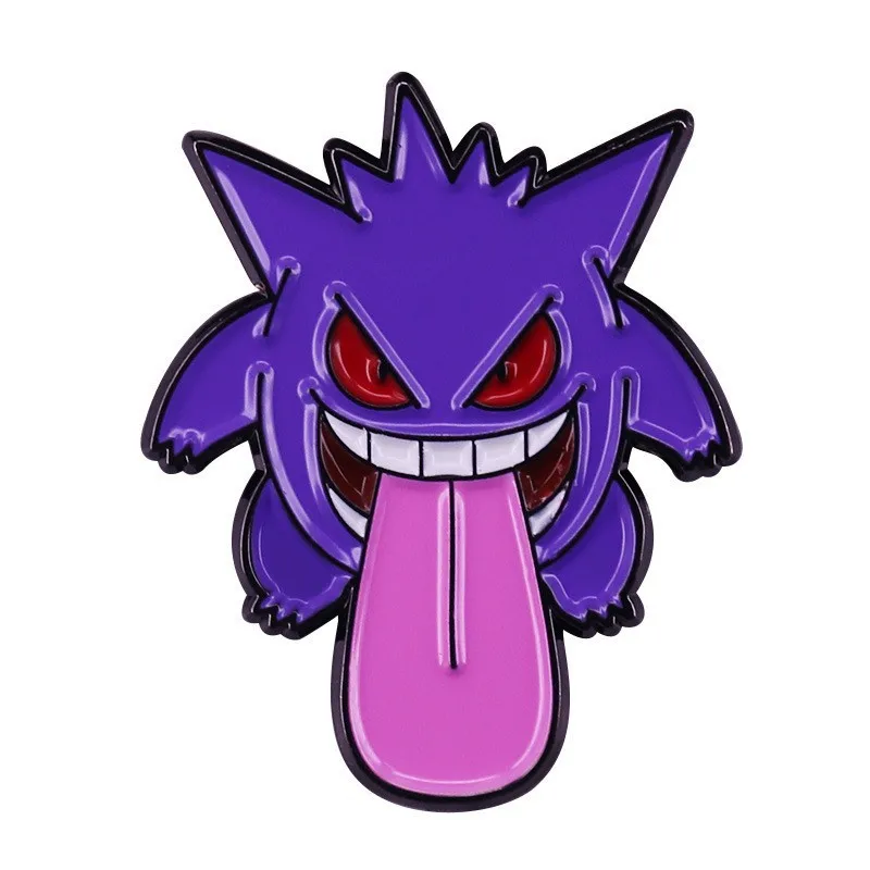 Pokemon Gengar Tongue Anime Lapel Pins Backpack Jeans Enamel Brooch Pin Women Fashion Jewelry Gifts Cartoon Badges