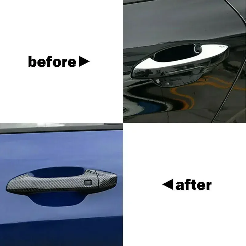 1 Set For LHD Kia K5 Optima 2021 2022 2023 Exterior Door Handle Cover Frame Moulding Trim ABS Protective Sticker Accessories