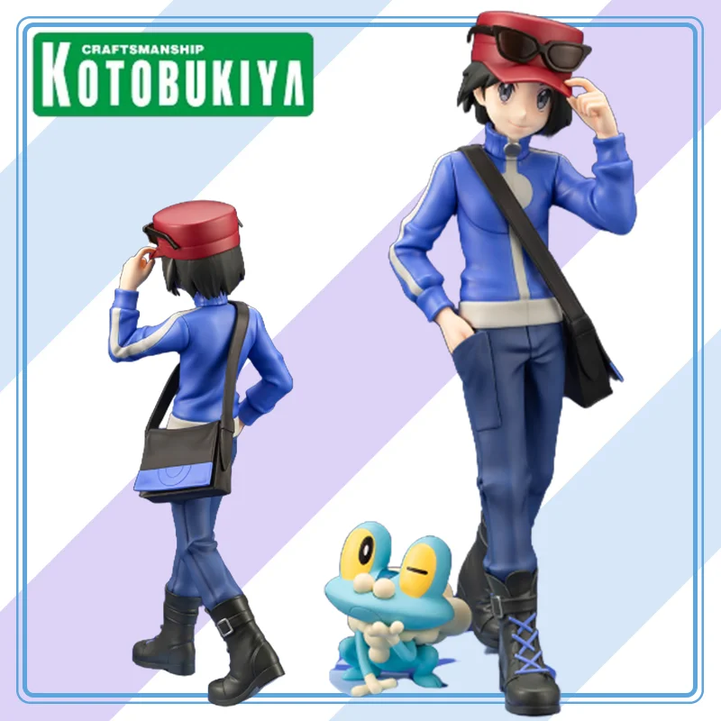 

【100% оригинал】KOTOBUKIYA ARTFX J Pokémon Karumu + Croaking Frog Коллекция Серия Модель Персонаж из мультфильма Гаражный комплект Подарки Игрушки