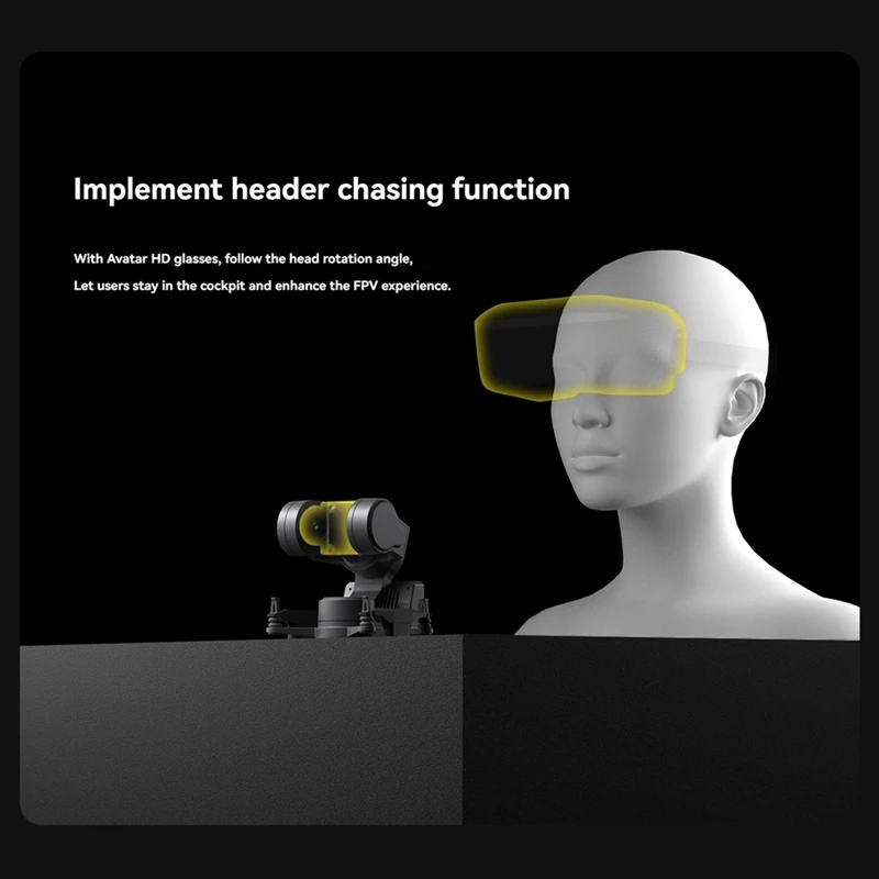 GM1 FPV Camera Gimbal Pan Tilt Mount com rastreamento de cabeça compatível com óculos Avatar HD para drone FPV