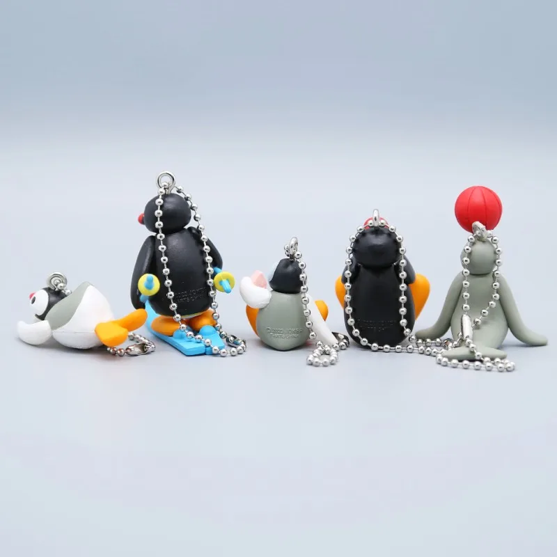 Japan Gashapon Capsule Toys Miniature Madagascar Ski Swim Penguins Action Figure Model Keychain Pendant Toys Collect Ornaments