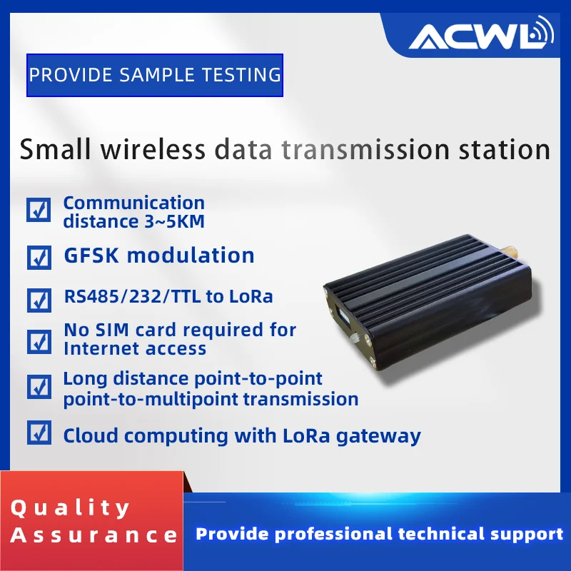 AC500IW Medium Power Wireless Data Transmission Module GFSK Modulation for Long Distance Transparent Communication up to 4.5Km