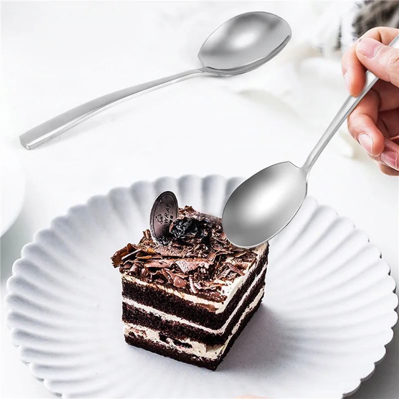 

L56A-Large Serving Spoon,Set Of 4 Stainless Steel Large Serving Spoon,Mirror Finish For Elegant Buffet Banquet Party Holiday