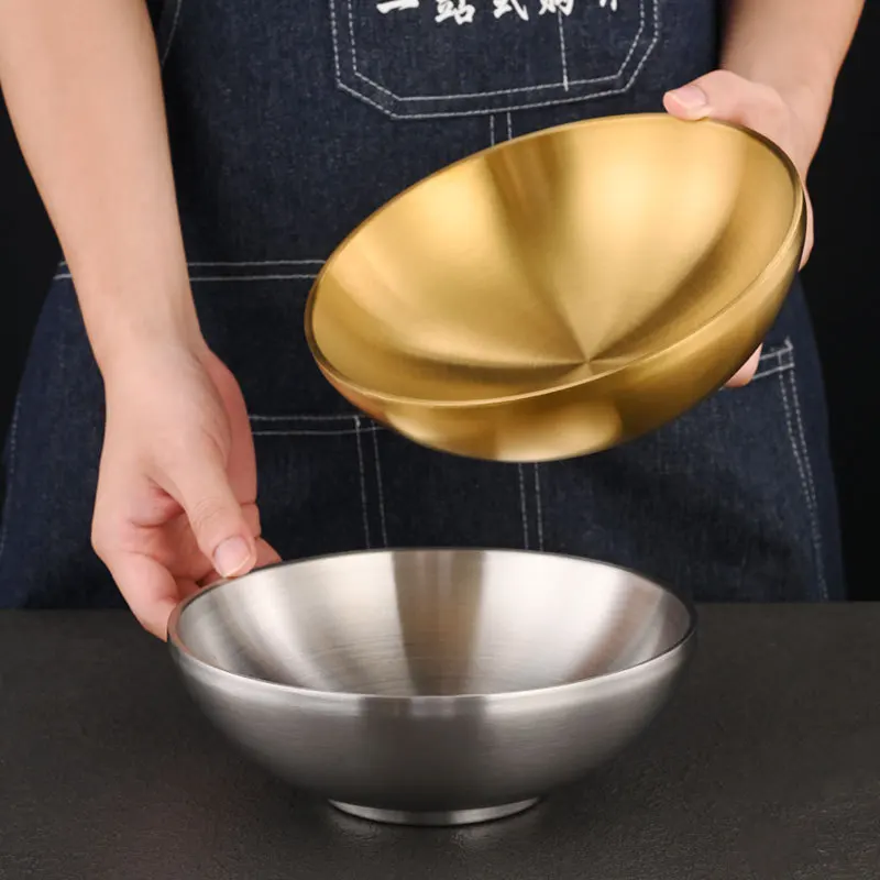

stainless steel noodle bowl commercial gold ramen 、 snail noodle 、 mixed with rice