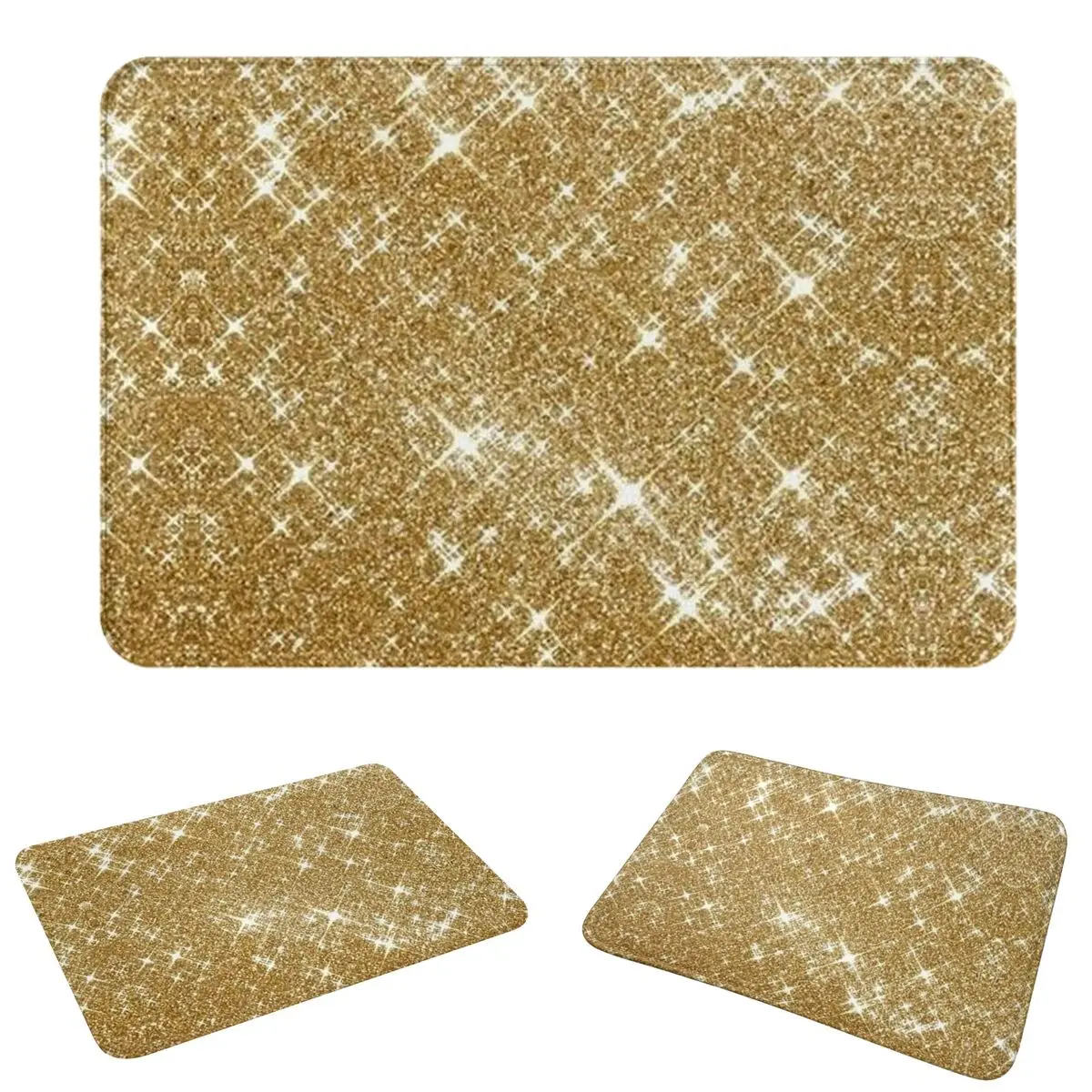 Gold Glitter Doormat Cushion Carpet Rug Kitchen Entrance Home Floor Mat for Living room Footpad Mats
