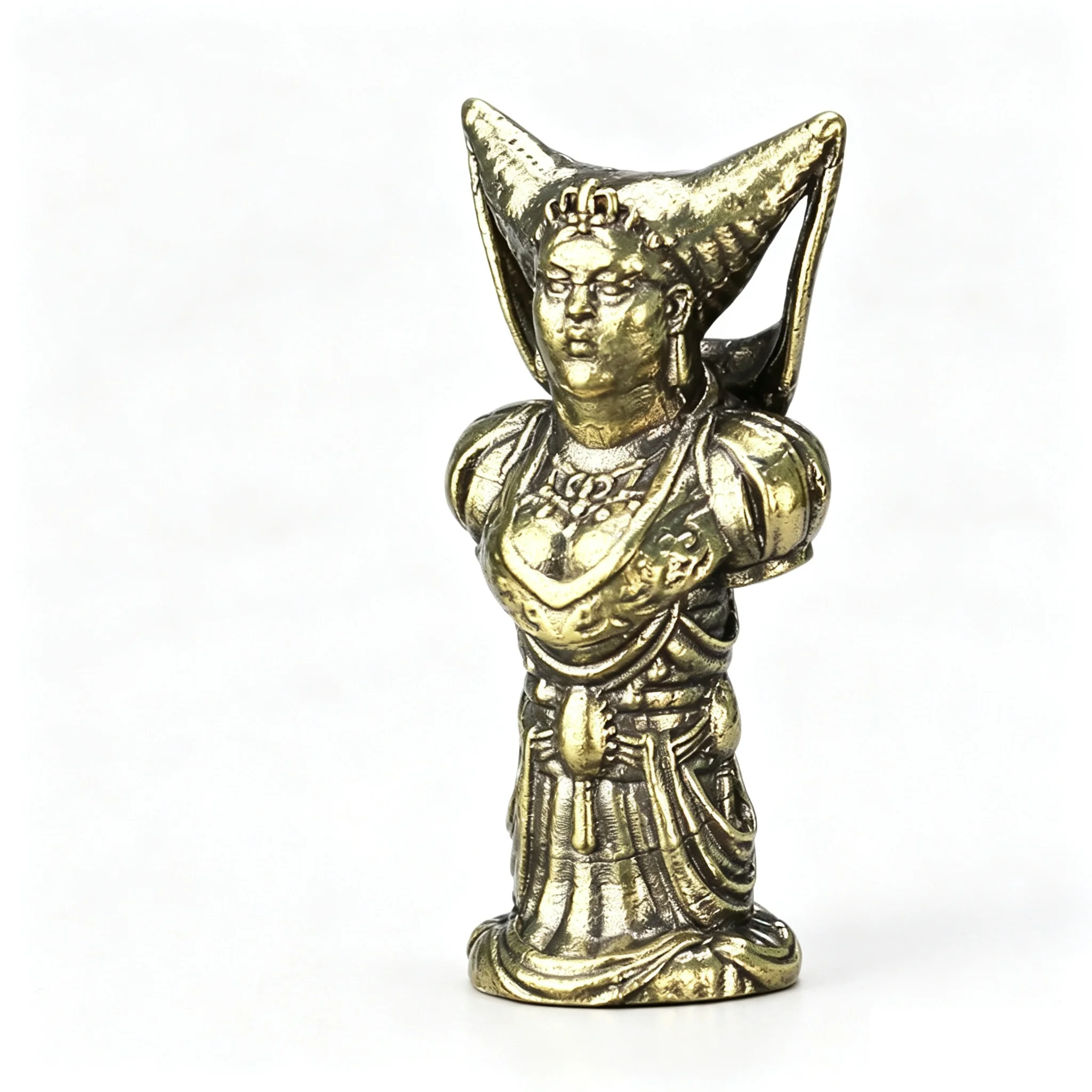 Brass Nickel‑Silver Solid Metal Premium Human Goblin Chess Pieces Themed Soldier Miniatures Tabletop Ornaments
