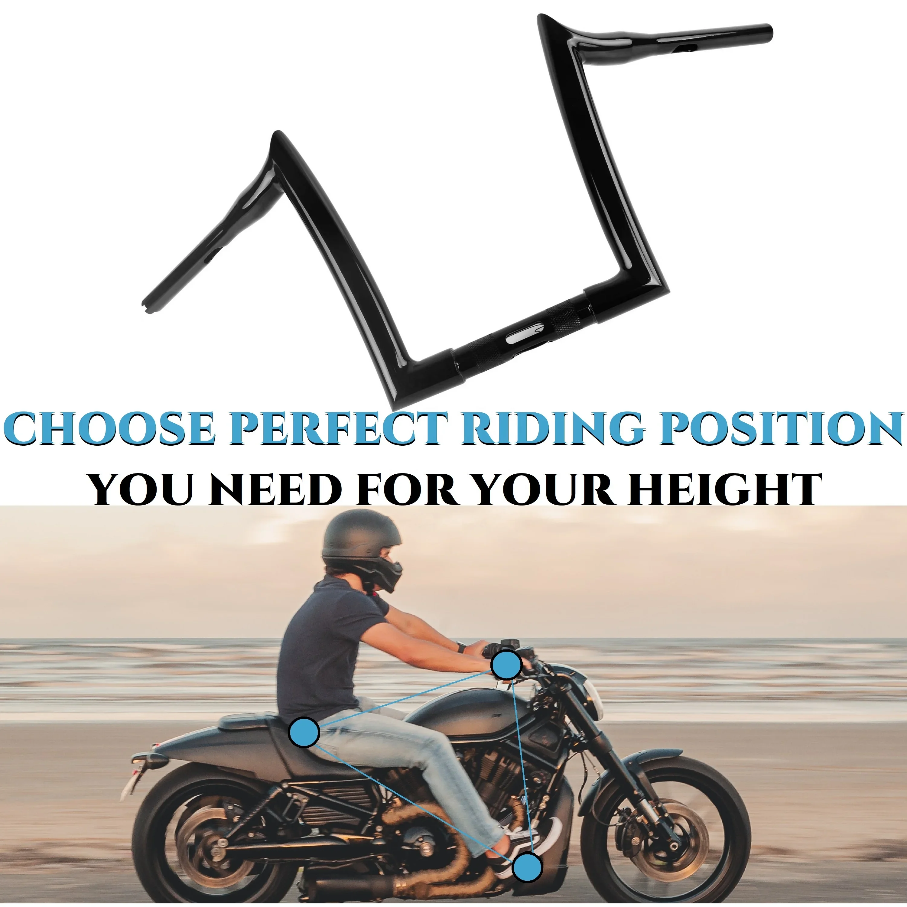 1.5 Inch Handlebars For Harley Davidson for Touring Road Glide Handlebars, RoadKing Handlebars, and Softail Models