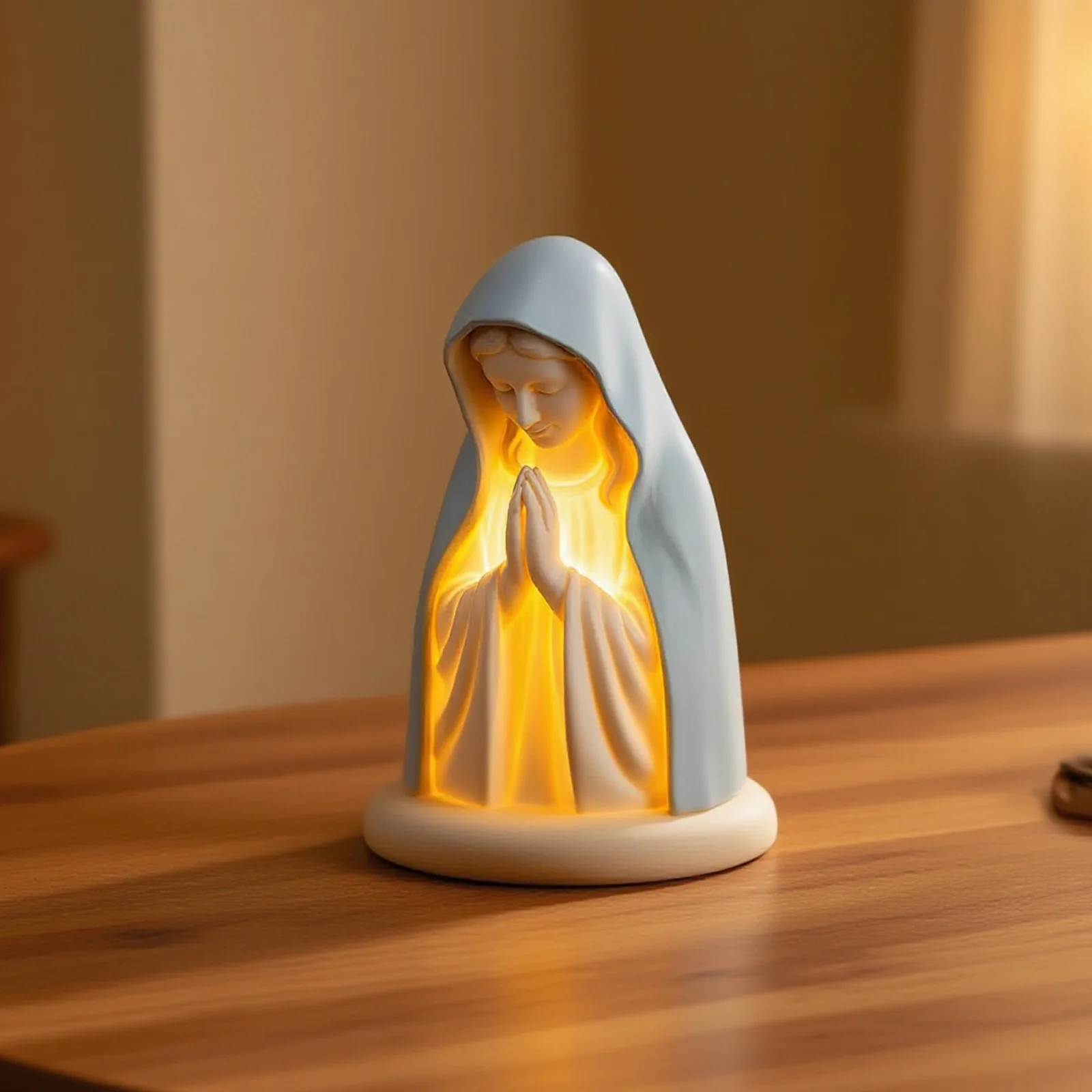 

Praying Women Dimming Atmosphere Light Statue Resin Elegant Our Lady Prayer Night Light Desktop Home Decor Best Gift