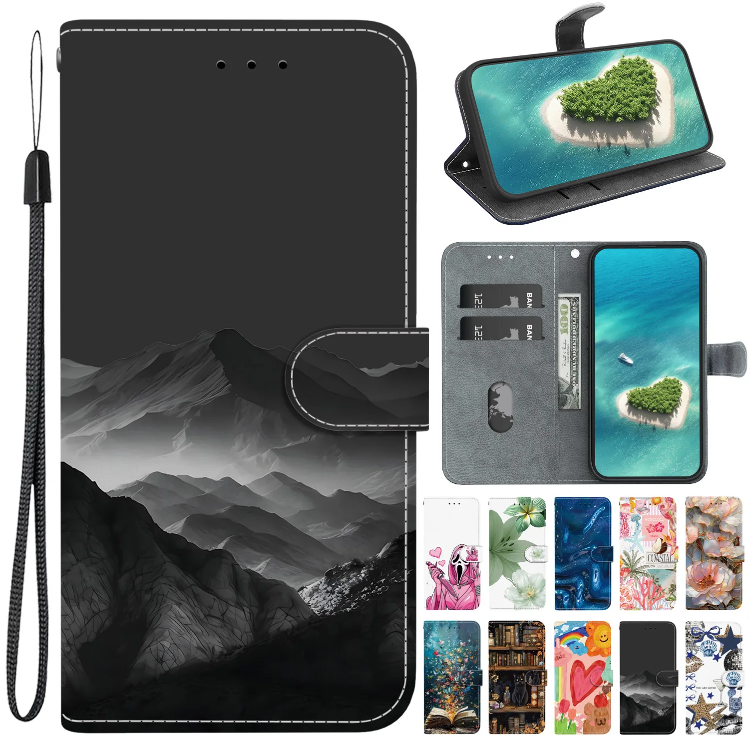 Oppo Reno 12 - เคสกระเป๋าสตางค์หนังแบบพับสำหรับ OPPO Reno 11 12 13