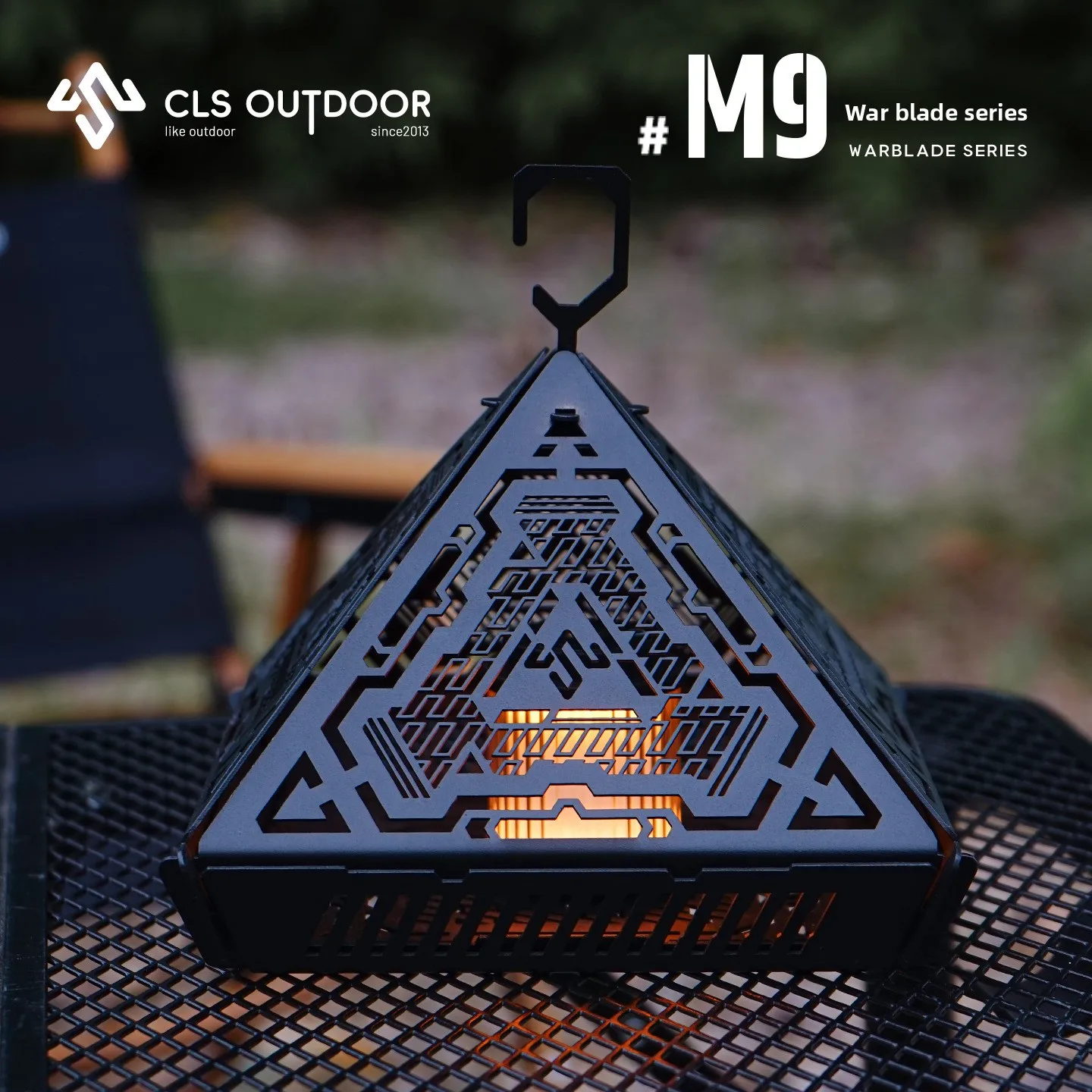CLS جديد في الهواء الطلق الهرم الفولاذ المقاوم للصدأ عاكس الضوء النمط التكتيكي التخييم جو الإضاءة الملحقات صندوق إضاءة الجو