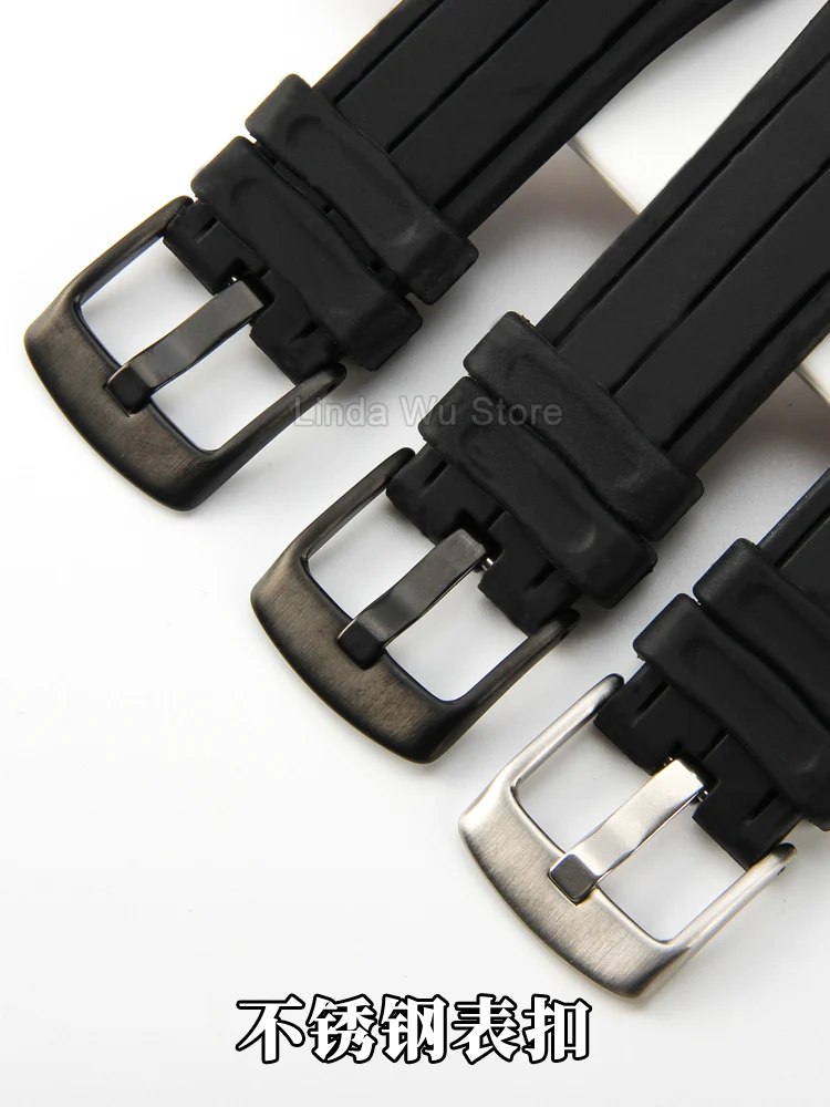 For Timex Tide T2n720 T2n721 Tw2t76300 Series Compatible Silicone Watch Strap 16x24mm Raised Mouth Design Watch Band Accessories