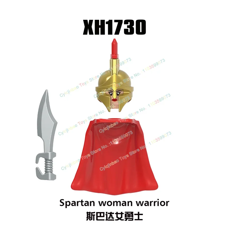 Medieval Military Cavalry Figures Roman Soldier Warrior Building Blocks Parts Knight Weapons Accessories Toys for kids X0316