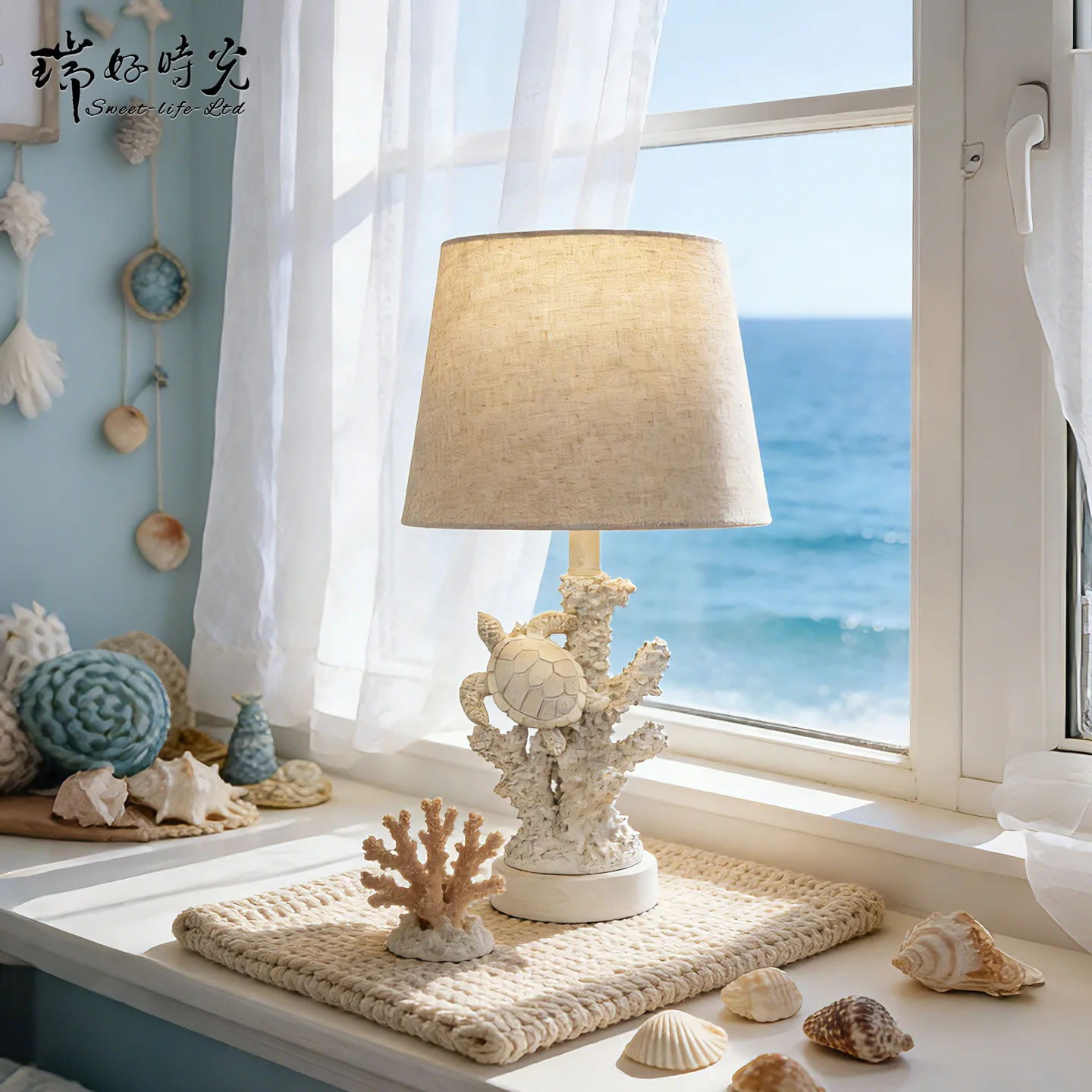 Warm Simple Creative Coral Bedside Lamp Children Room Night Light American Cross-border Home Decor Bedroom Table Light