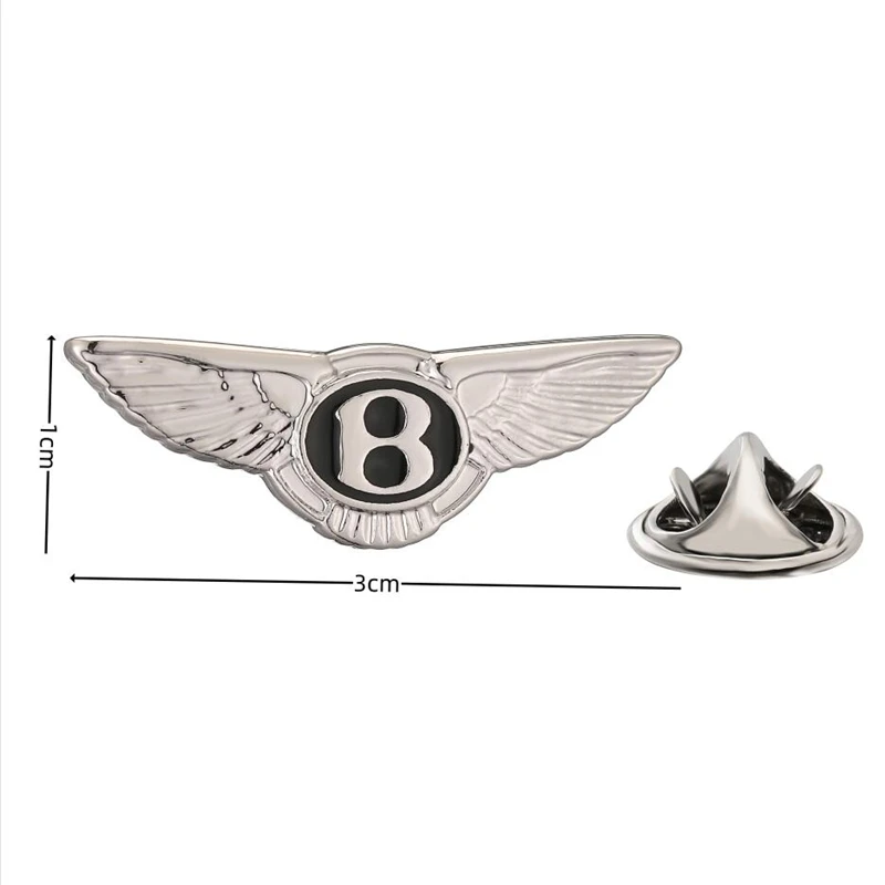 High grade brand car logo letter B Brooch Lapel Pin men\'s and women\'s fashion jewelry clothing backpack Badge Party Gift