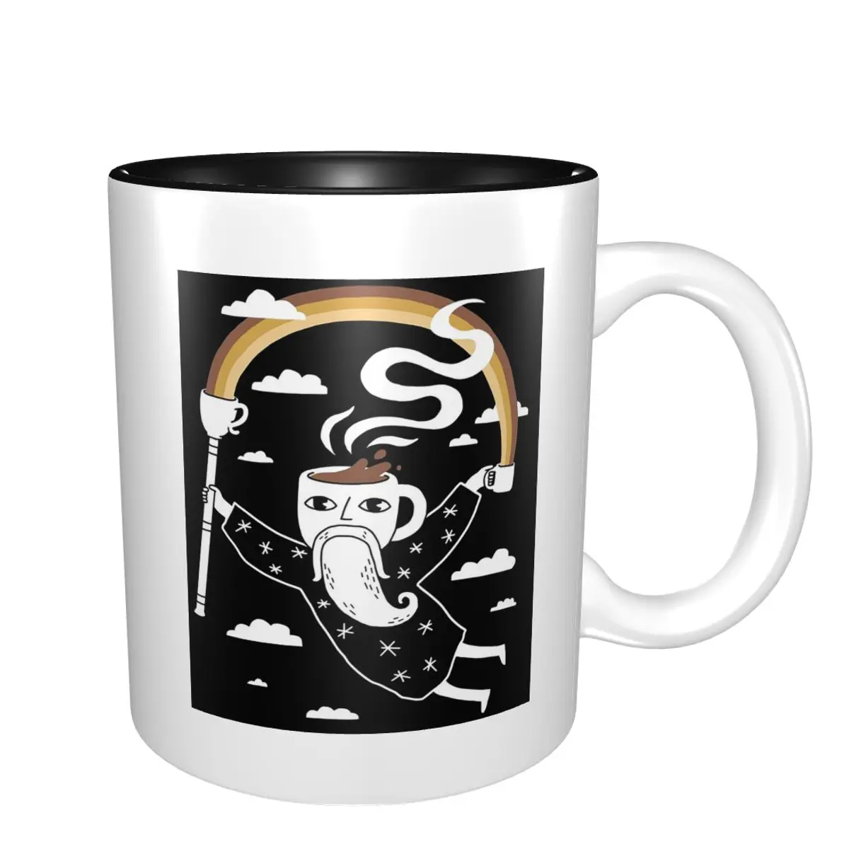 Joe The Coffee Wizard Mug Funny Ceramic Coffee Cups Tea Mugs Milk Cup Drinkware Gift for Woman Man