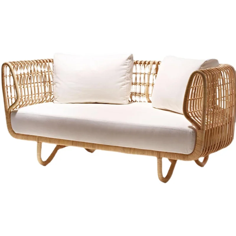 Outdoor sofa rattan chair rattan coffee table combination