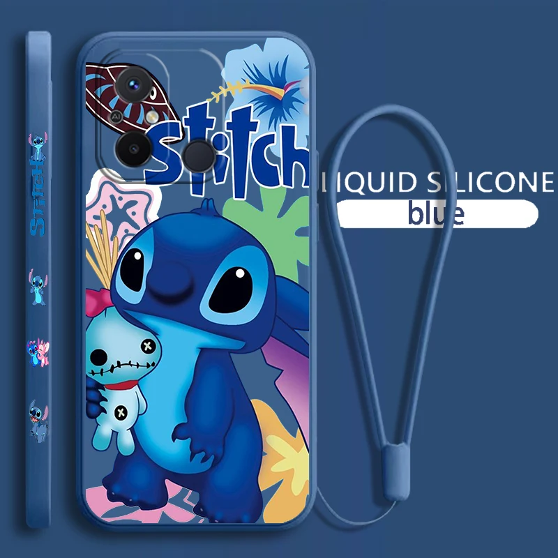 Coque de téléphone Stitch Baby Cartoon pour Xiaomi, Redmi 12, 12C, 11 Prime, A1, 10, 10X, 9, 9A, 9AT, 8 Pro, 4G, 5G Liquid Stores, Corde, Mignon