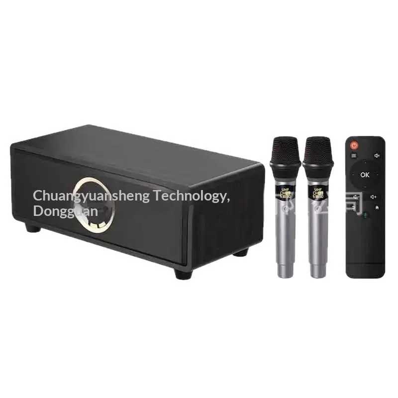 Home Karaoke All-in-One System With Remote Control Song Selection, Bluetooth Speaker & Dual Mic