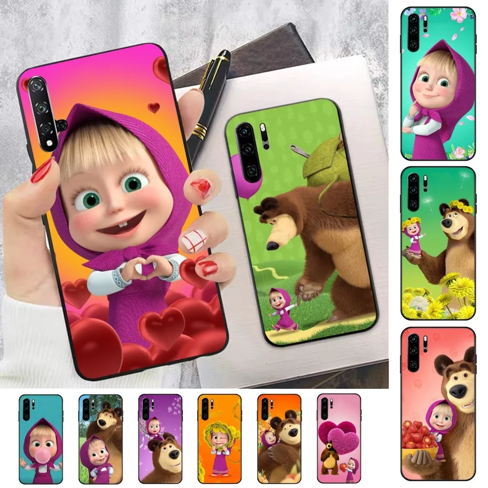 Girl And The Bear Phone Case For Huawei P 8 9 10 20 30 40 50 Pro Lite Psmart Honor 10 lite 70 Mate 20lite