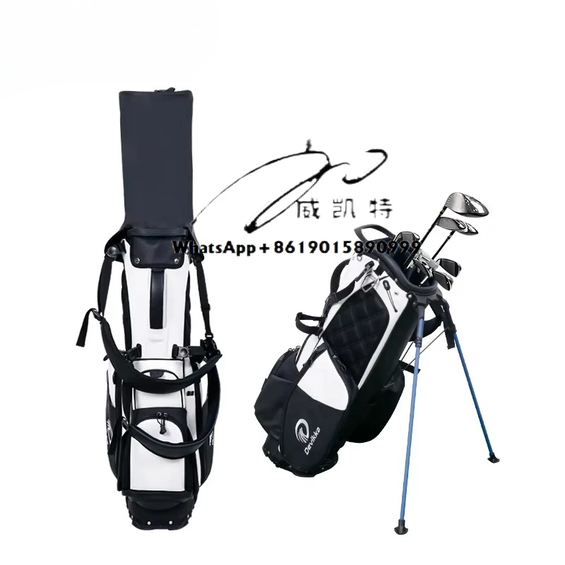 

Men's Waterproof PU Leather 7-Way Golf Stand Bag with Embroidered Logo