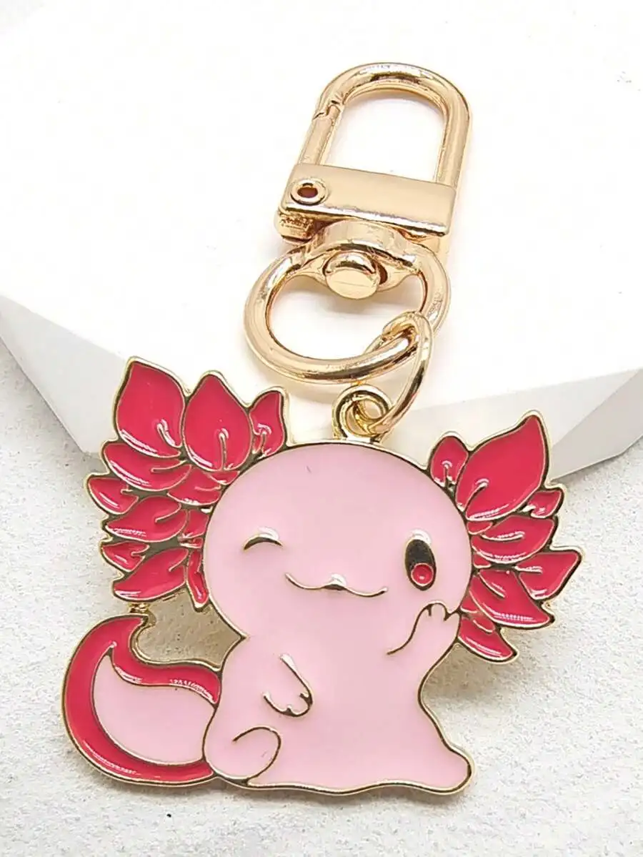 Cute Axolotl Keychain Adorable Cartoon Pendant