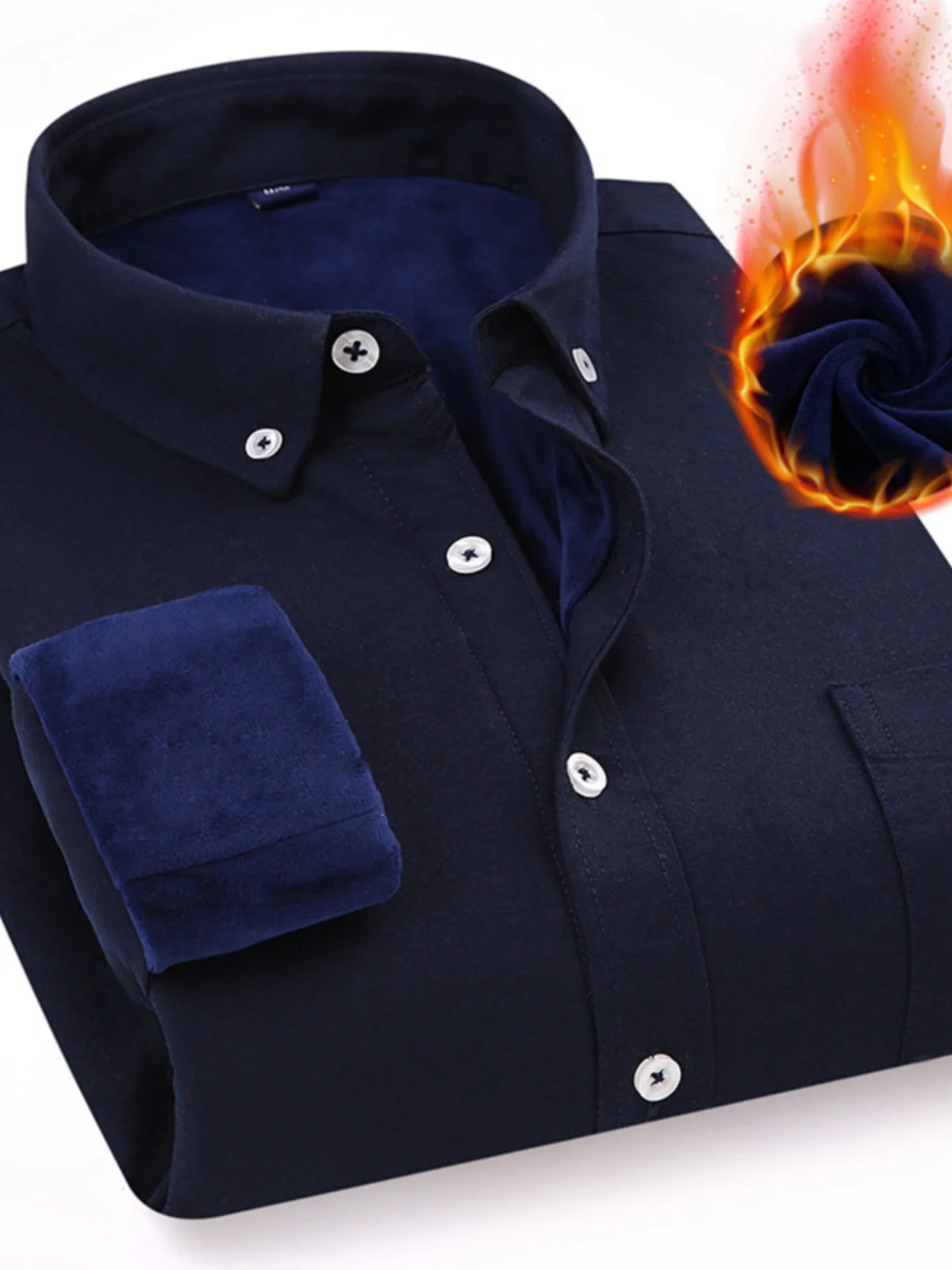 

Men's Striped Velvet Long Sve Fce Lined Loose Fit irt Casual Ele Sle Autumn Faion Comfortable Button up Top